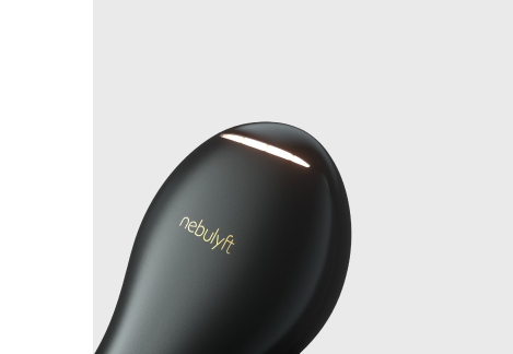 LED progress light bar for monitoring treatment duration.